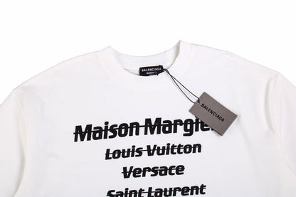 T-SHIRT BLANC BALENCIAGA AVEC NOMS DE MARQUEUR