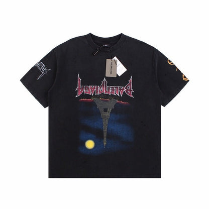 T-shirt Balenciaga Devil's Eiffel Tower noir
