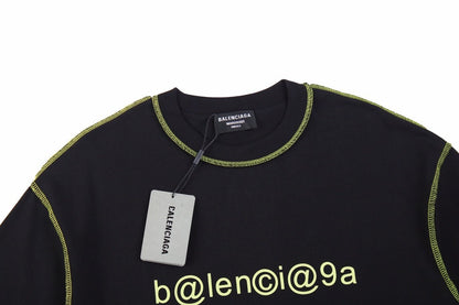 T-shirt Balenciaga Digital Age Logo - Noir