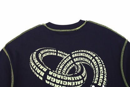 T-shirt Balenciaga Digital Age Logo - Noir
