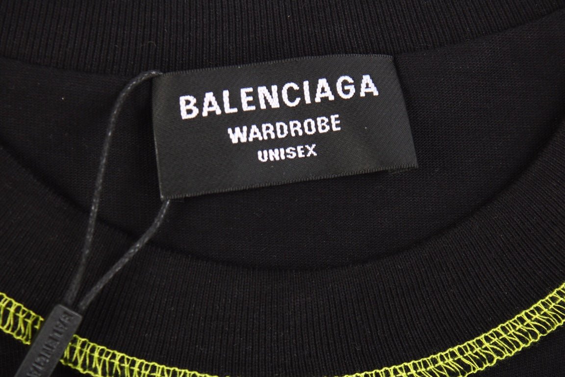 T-shirt Balenciaga Digital Age Logo - Noir