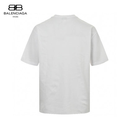 T-shirt Balenciaga à logo déformé (blanc)