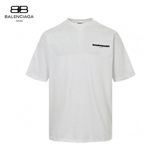 T-shirt Balenciaga à logo déformé (blanc)
