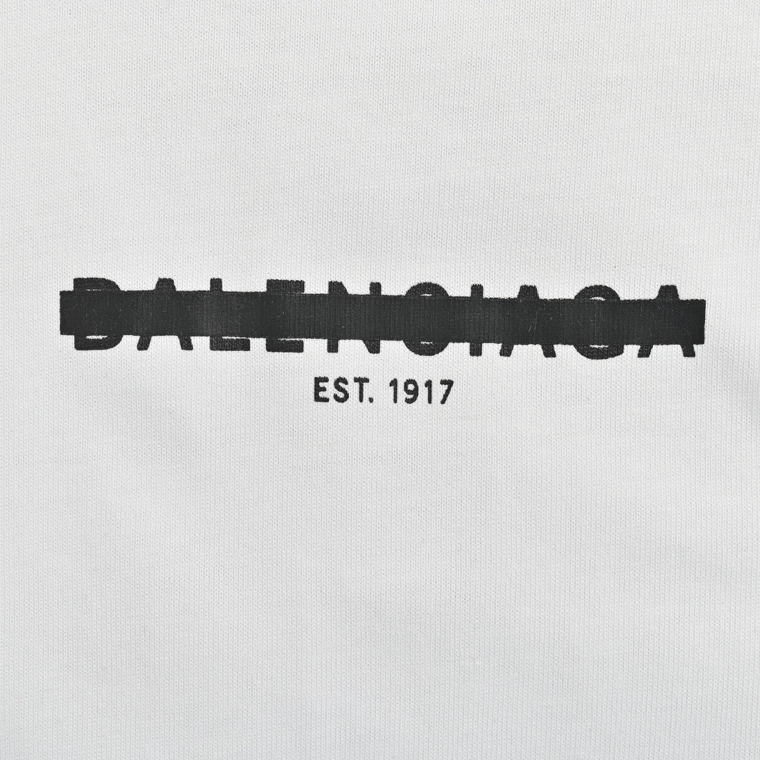 T-shirt Balenciaga à logo déformé (blanc)