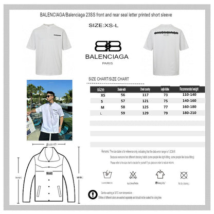 T-shirt Balenciaga à logo déformé (blanc)