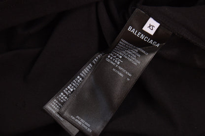 T-shirt Balenciaga à logo vieilli noir
