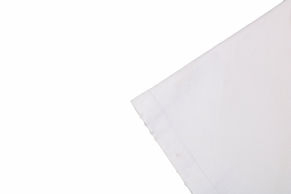 T-SHIRT BALENCIAGA À LOGO VIEILLI BLANC GRIS