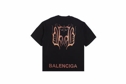 T-shirt Balenciaga à double logo B noir