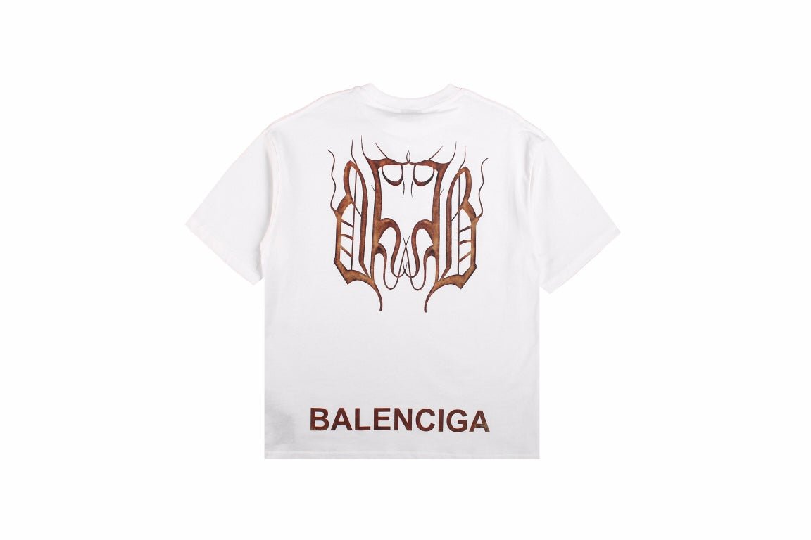 T-SHIRT BLANC BALENCIAGA À DOUBLE B LOGO
