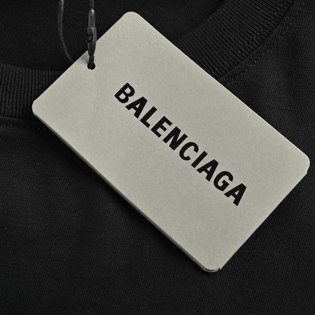 T-shirt Balenciaga avec logo brodé (noir)