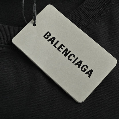 T-shirt Balenciaga avec logo brodé (noir)