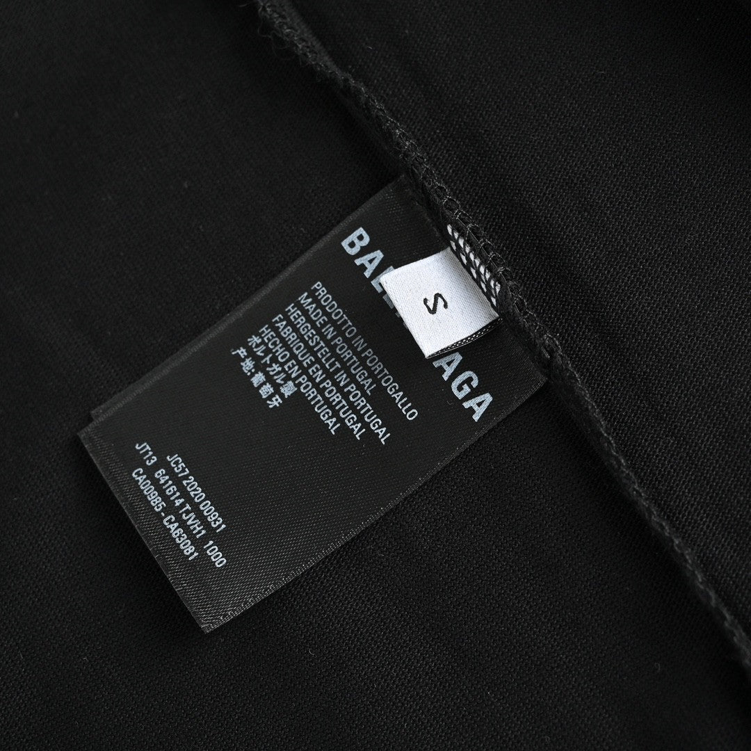 T-shirt Balenciaga avec logo brodé (noir)