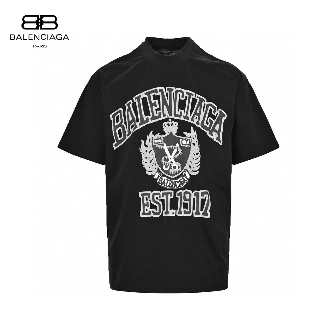 T-shirt Balenciaga Est. 1917 à blason (noir)