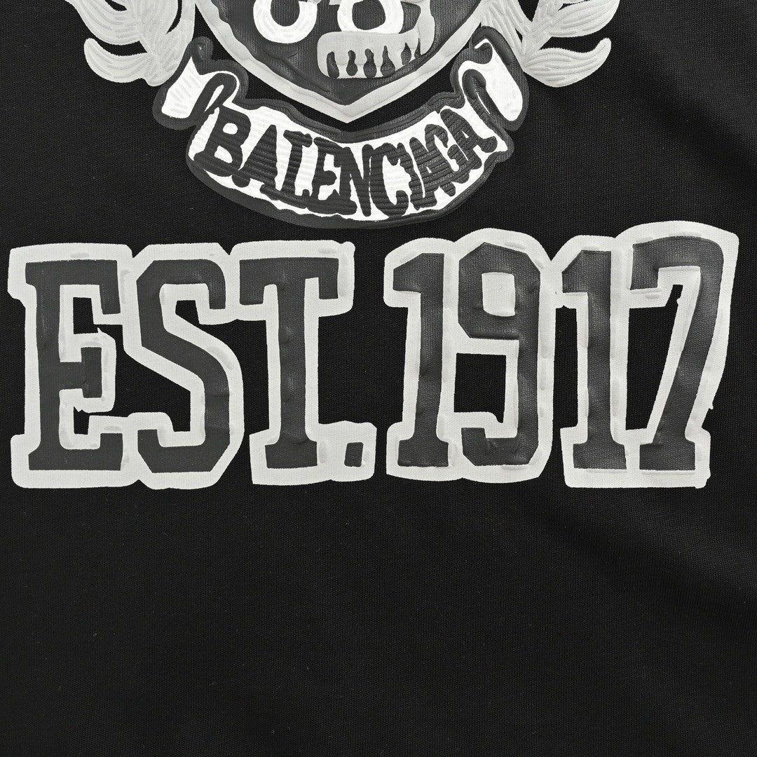 T-shirt Balenciaga Est. 1917 à blason (noir)