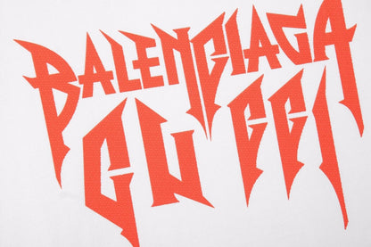 T-shirt Balenciaga à logo gothique - Blanc