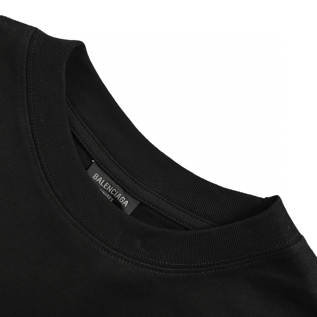 T-shirt Balenciaga à logo dégradé (noir)