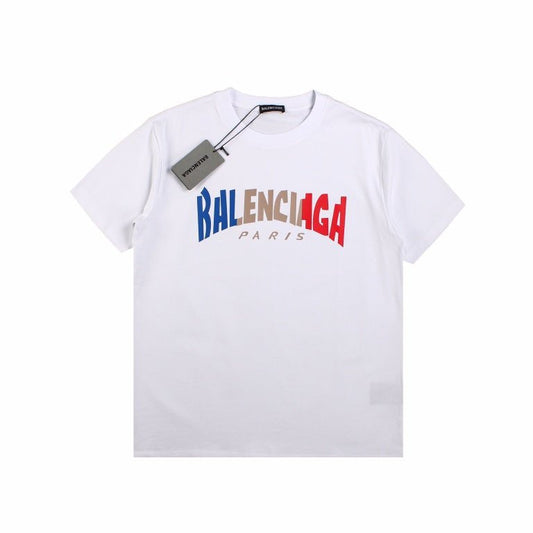 T-SHIRT BLANC BALENCIAGA À LOGO DÉGRADÉ