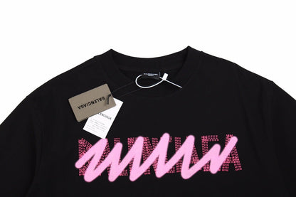 T-SHIRT BALENCIAGA LOGO GRAFFITI NOIR
