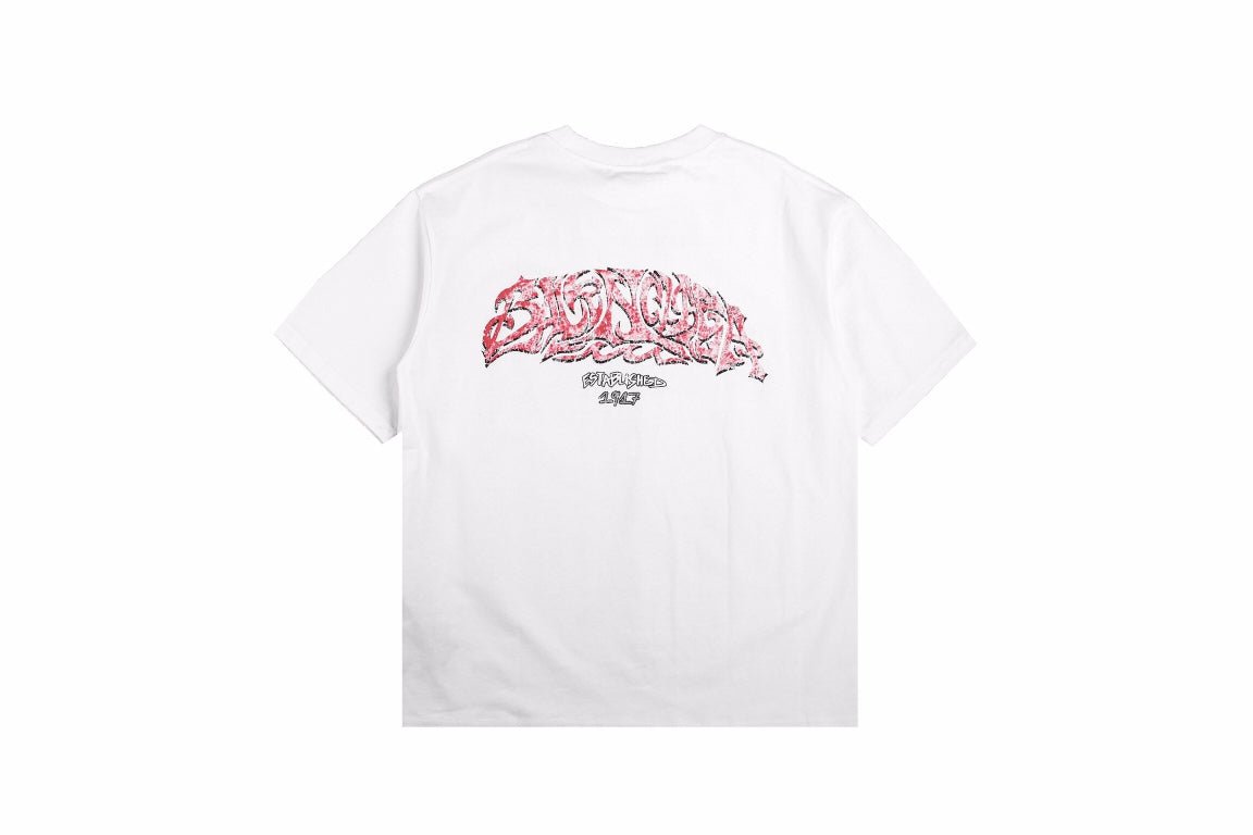 T-SHIRT BLANC BALENCIAGA À LOGO GRAFFITI