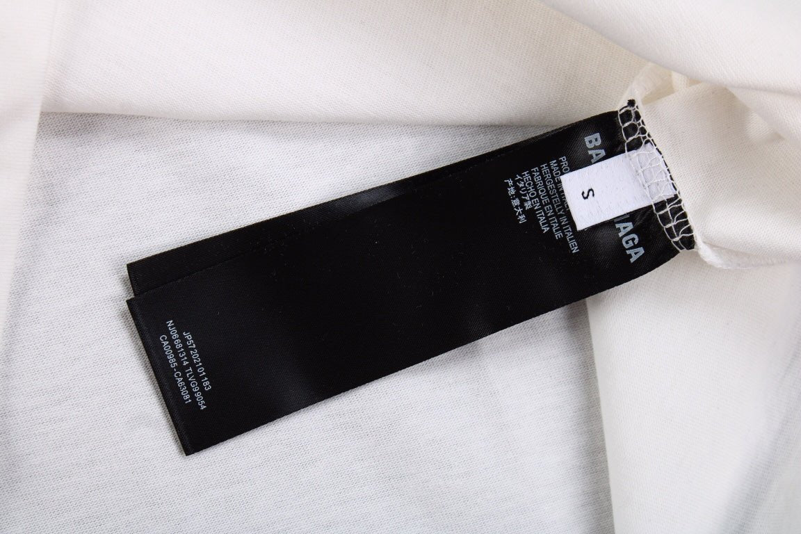 T-SHIRT BLANC BALENCIAGA À LOGO GRAFFITI