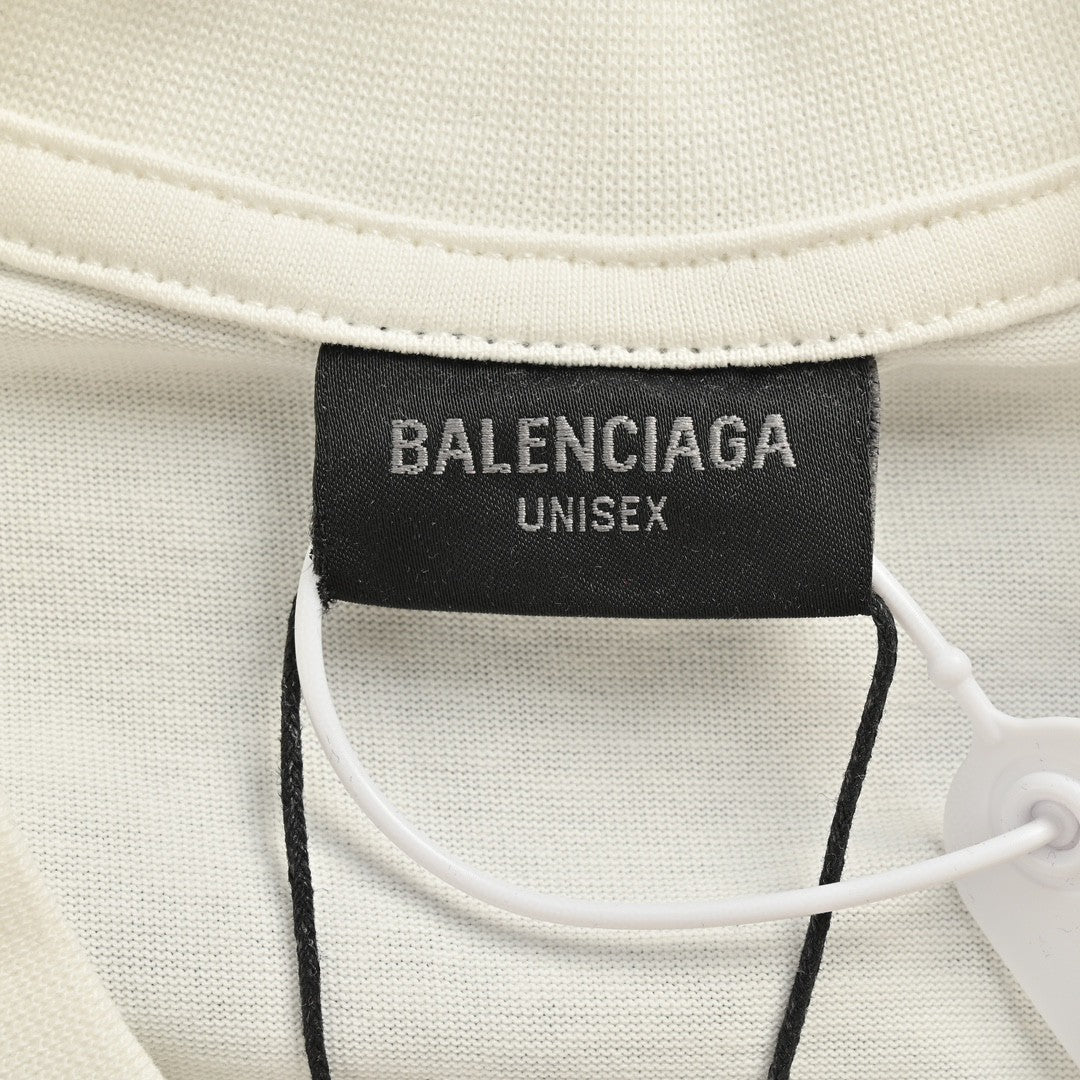 T-shirt Balenciaga gris à logo (blanc)