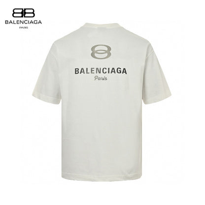 T-shirt Balenciaga gris à logo (blanc)