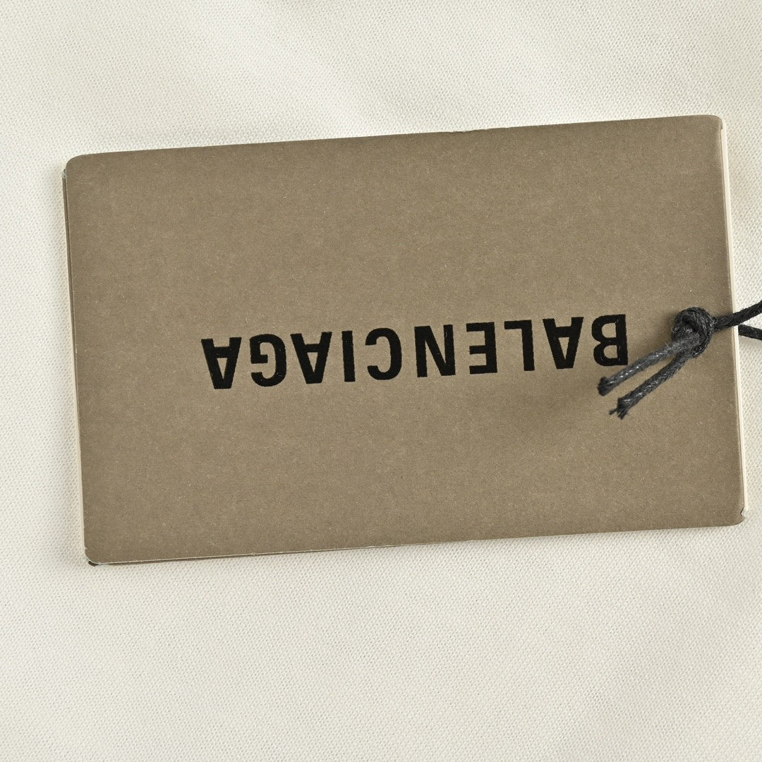 T-shirt Balenciaga gris à logo (blanc)