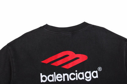 T-SHIRT NOIR À LOGO BALENCIAGA - Prime Reps