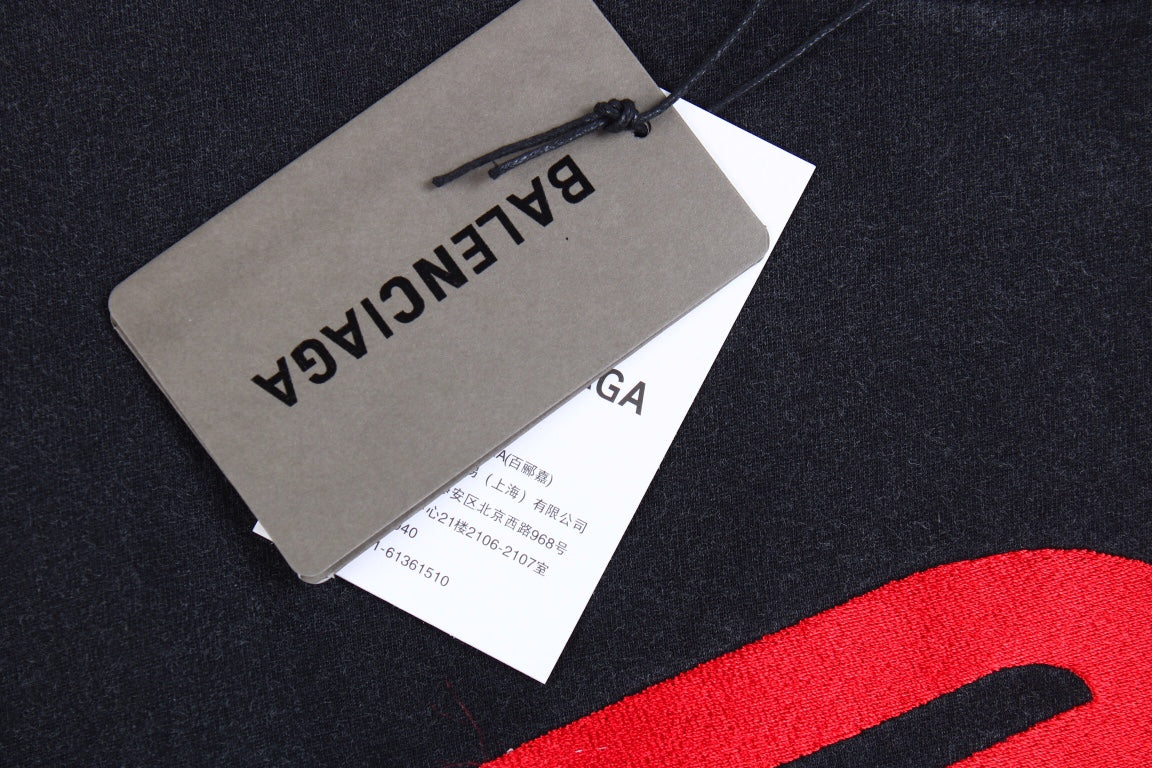 T-SHIRT NOIR À LOGO BALENCIAGA - Prime Reps