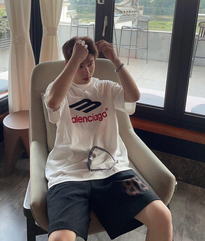 T-shirt blanc à logo Balenciaga