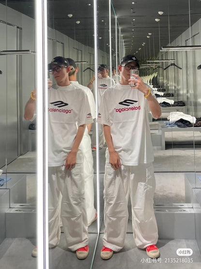 T-shirt blanc à logo Balenciaga