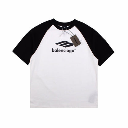 T-shirt Balenciaga imprimé logo noir et blanc
