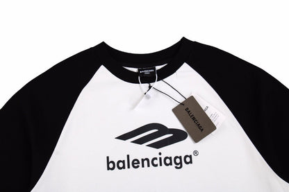 T-shirt Balenciaga imprimé logo noir et blanc