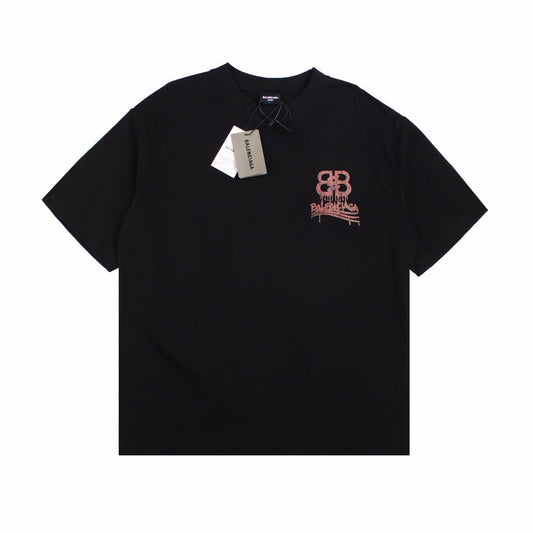 T-SHIRT NOIR À LOGO BALENCIAGA