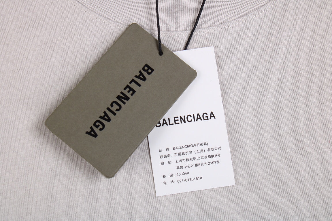 T-SHIRT BALENCIAGA LOGO GRIS