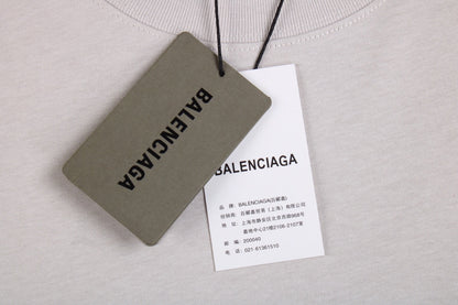 T-SHIRT BALENCIAGA LOGO GRIS
