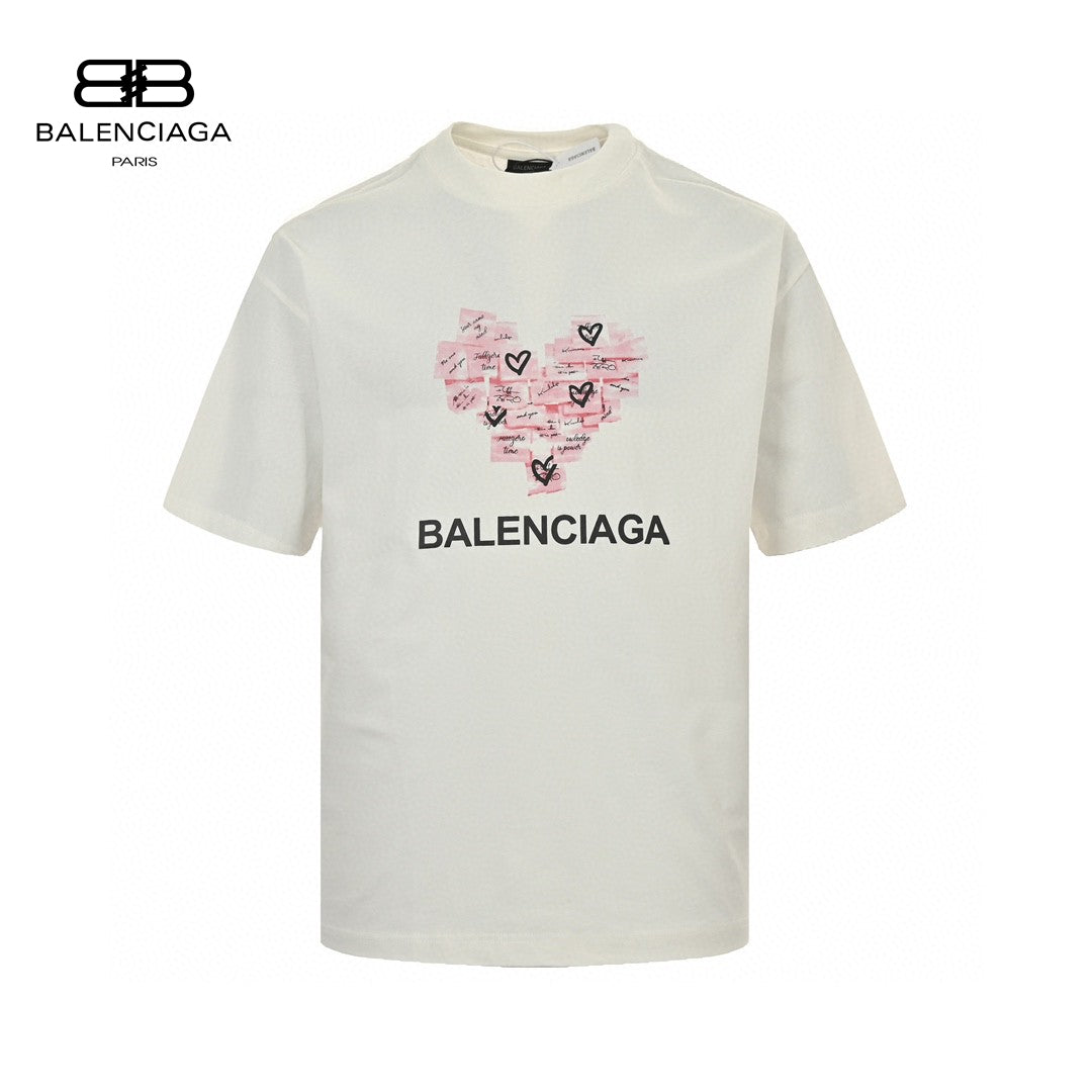 T-shirt Balenciaga Love Notes blanc