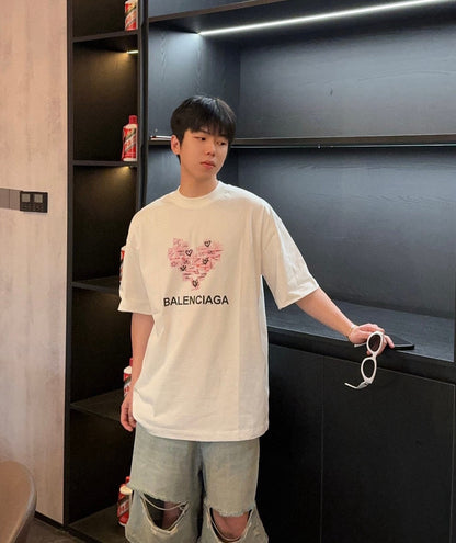 T-shirt Balenciaga Love Notes blanc