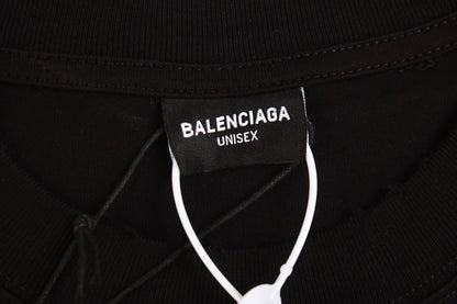T-shirt Balenciaga à motif métallique noir