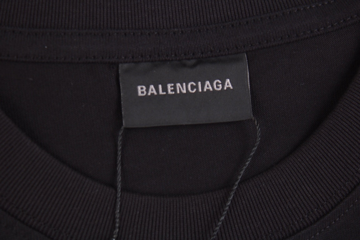 T-shirt Balenciaga minimaliste noir