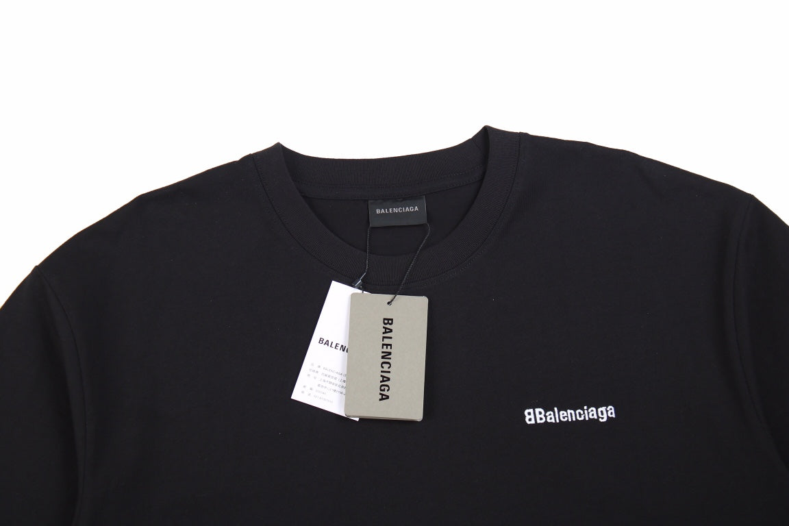 T-shirt Balenciaga minimaliste noir