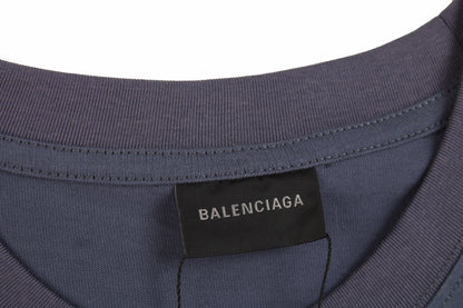 T-SHIRT MINIMALISTE BALENCIAGA BLEU