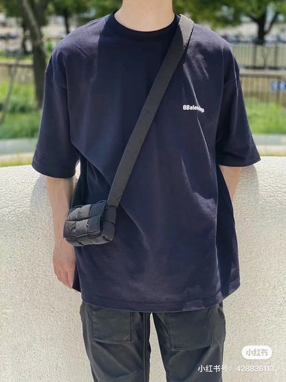 T-SHIRT MINIMALISTE BALENCIAGA BLEU
