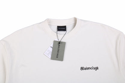 T-SHIRT MINIMALISTE BALENCIAGA BLANC
