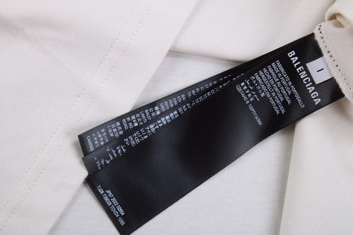 T-SHIRT MINIMALISTE BALENCIAGA BLANC