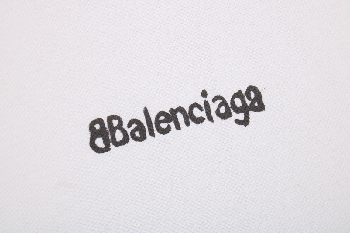 T-SHIRT MINIMALISTE BALENCIAGA BLANC