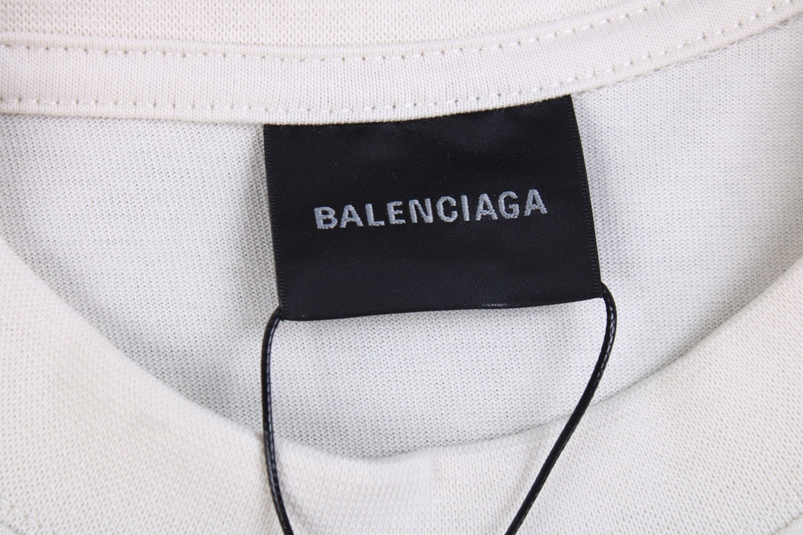 T-SHIRT MINIMALISTE BALENCIAGA BLANC