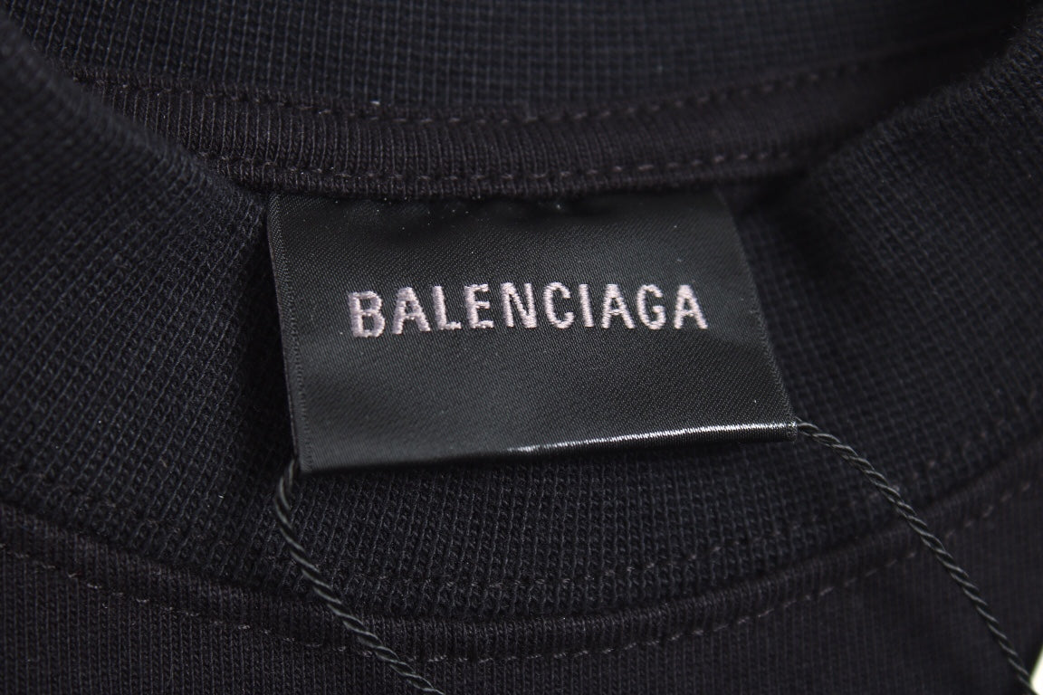 T-shirt Balenciaga multi-logos (noir)