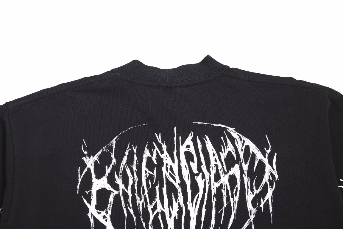 T-shirt Balenciaga multi-logos (noir)