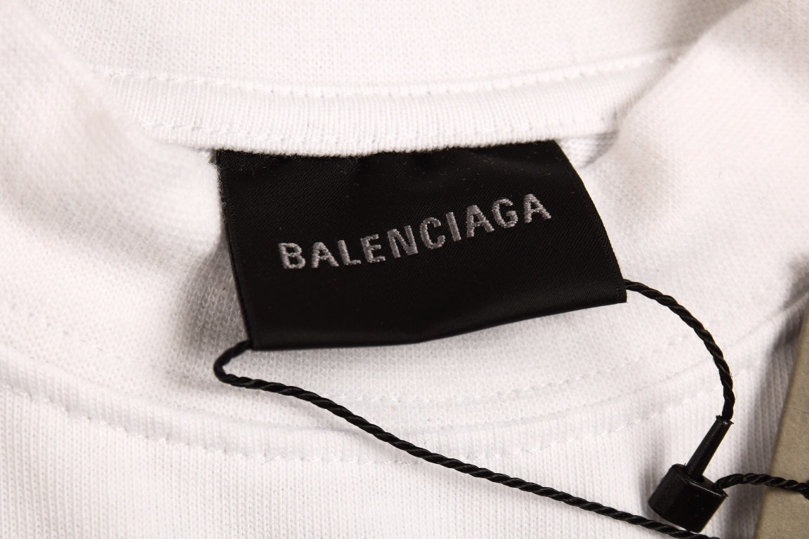 T-shirt Balenciaga Multi-Logo (Blanc)